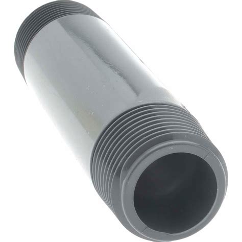 Value Collection - 3/4" Pipe, 4" Long PVC Threaded Plastic Pipe Nipple - 37004603 - MSC ...