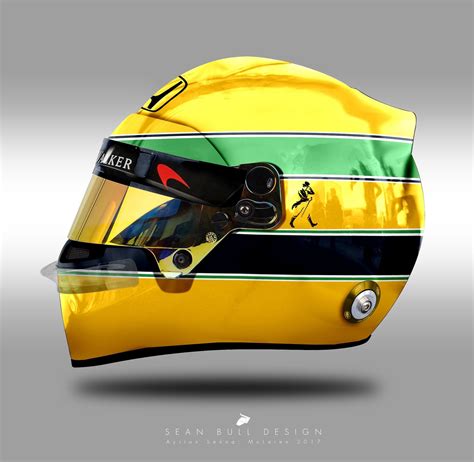 Ayrton Senna - Sean Bull Design | Helmet, Racing helmets, Helmet design