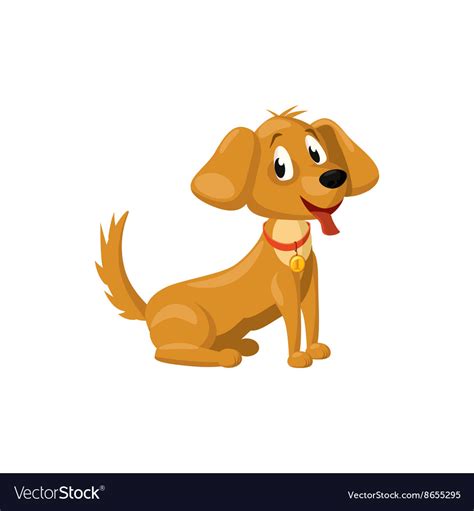 Brown dog icon cartoon style Royalty Free Vector Image