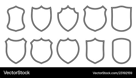 Badge patches outline templates sport club Vector Image