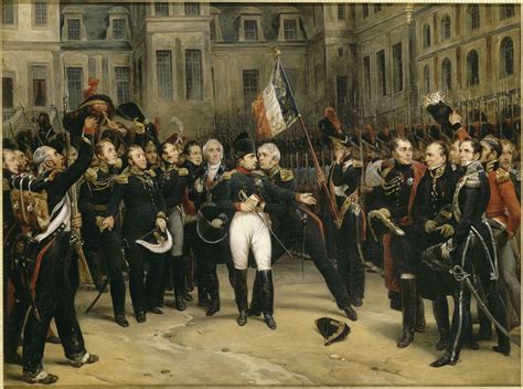 Tableau "Les Adieux de Napoléon à Fontainebleau", par Antoine Alphonse ...