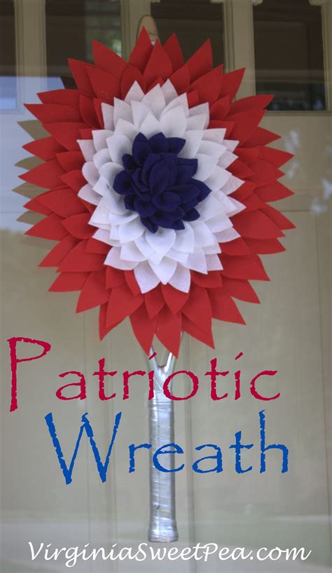 Patriotic Wreath for Memorial Day - Sweet Pea