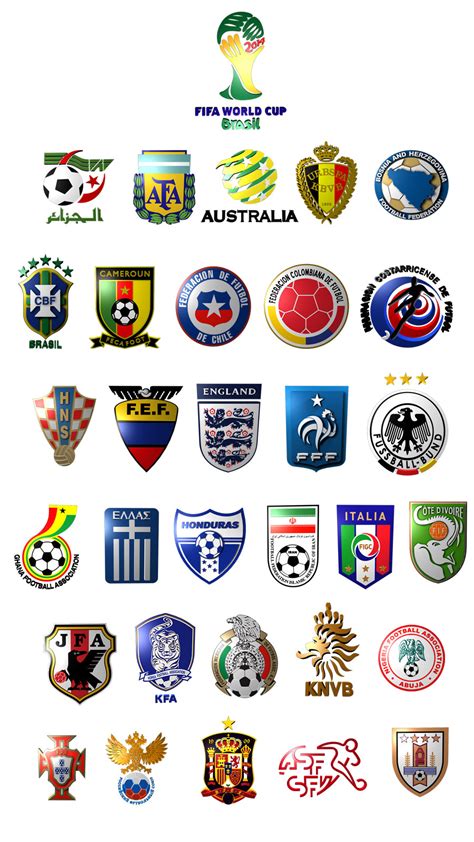 fifa world cup 2014 national team logos pack 3D Model 3DS - CGTrader.com