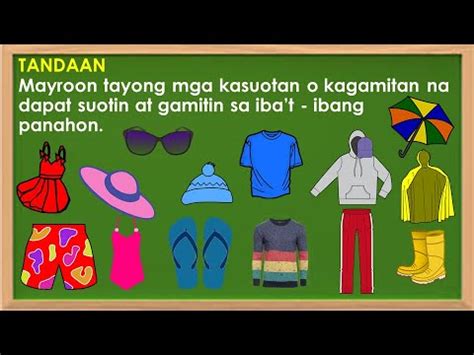 MELC FOR KINDERGARTEN Q2-W10 Ibat Ibang Kasuotan sa Ibat-ibang Panahon with audio - YouTube