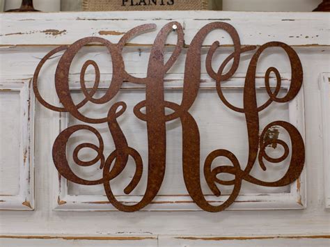 Entwine Rustic Metal Monogram | CraftCuts.com