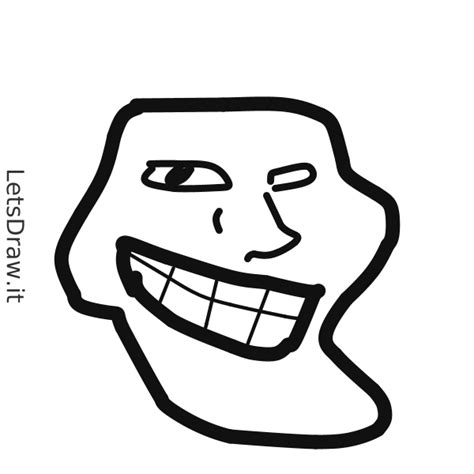 How to draw troll face / awafprp39.png / LetsDrawIt