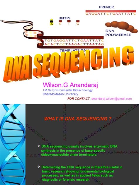 DNA SEQUENCING METHODS | Dna Sequencing | Polymerase Chain Reaction