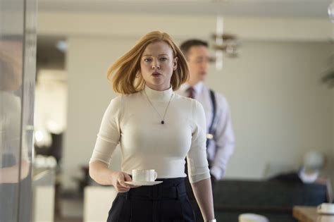 Shiv succession White Turtleneck, Thick Wool Black Pants | Sarah snook, Fashion, Style