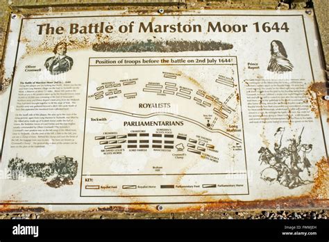 Battle of Marston Moor in 1644 diagram, Marston Moor Stock Photo - Alamy