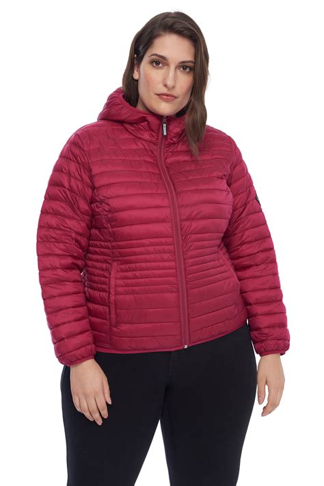 Alpine North Women's Plus Size Vegan Down Lightweight Packable Puffer ...