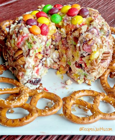 Skittles Cheese Balls - Sweet and Sour Super Bowl Cheese Ball Recipes