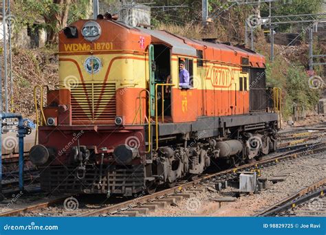 Indian Railways Diesel Locomotive Editorial Image - Image of loco, track: 98829725