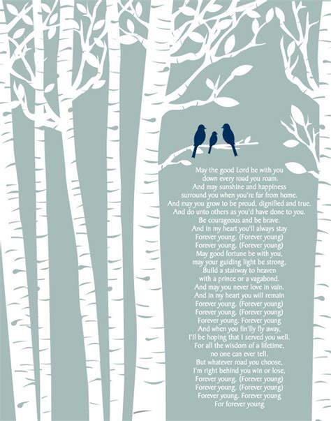 Forever Young Lyrics by Rod Stewart/birch Trees/ Birch Tree - Etsy