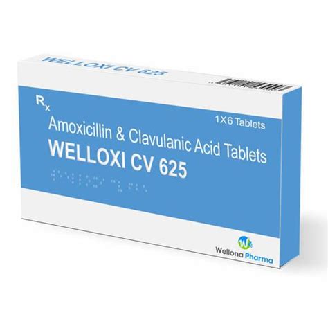 Amoxicillin & Clavulanic Acid Tablets, 625 Mg & 1 Gm, For Commercial, Rs 90 /box | ID: 14702496112