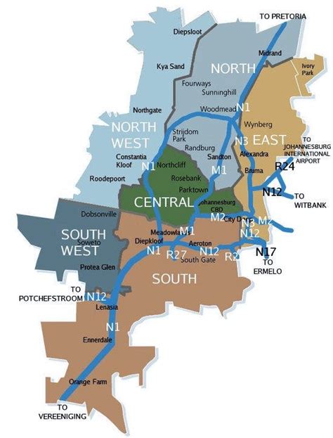 Interactive Map of Johannesburg South Africa