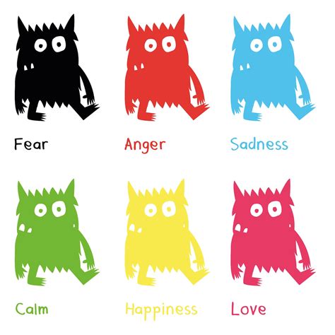 Emotion Monster Colour Jar Labels Recursos para profesores - Etsy España