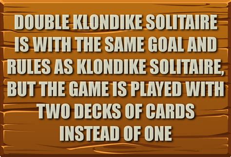 Double Klondike Solitaire