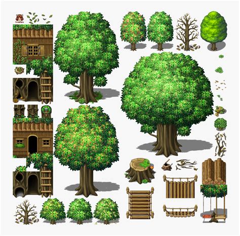 Rpg Maker Mv Forest Tileset, HD Png Download - kindpng