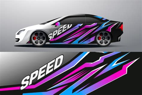 Free Vector | Gradient car wrap illustration