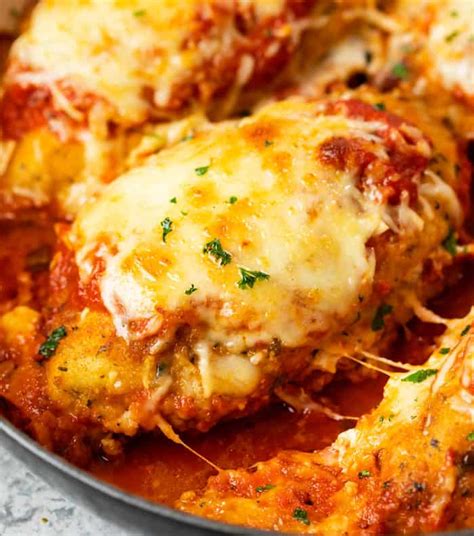 Cheese-Stuffed Chicken Parmesan - The Cozy Cook