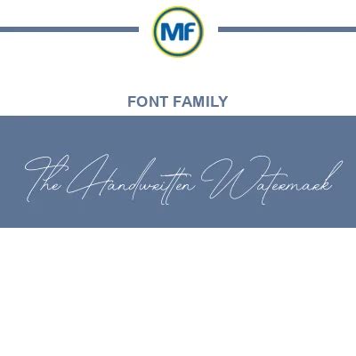 The Handwritten Watermark Font Family: Download Free | MaisFontes