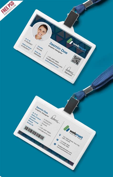 Office ID Card Design PSD | Id card template, Identity card design ...