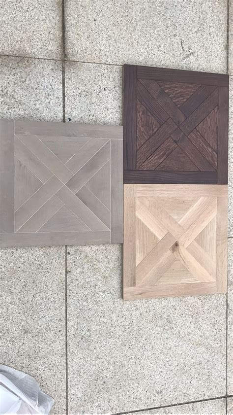 3 popular colors wood parquet oak flooring