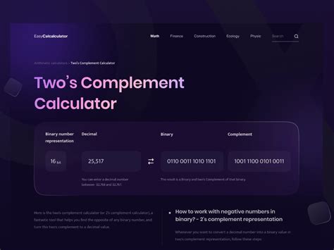 Binary Converter Darkmode | App interface design, Web design ...
