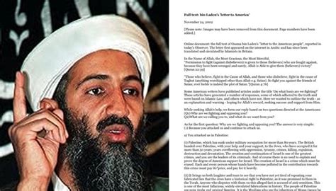 Why Osama bin Laden's viral 9/11 'Letter to America' clicked with ...