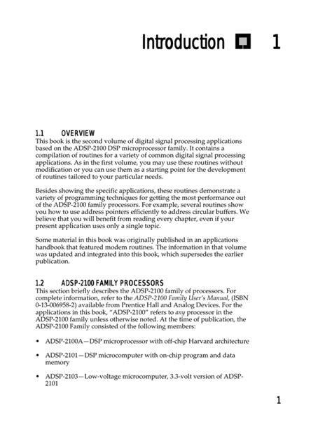 Digital Signal Processing Applications Using the ADSP