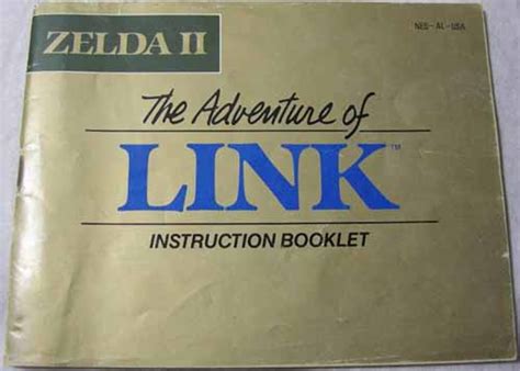 Manual Legend Zelda IIAdventure LinkGOLD Nintendo NES Sale