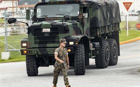 No injuries after fire engulfs Marine Corps tactical vehicle on Okinawa ...