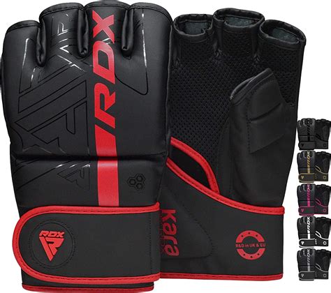 RDX MMA Gloves Grappling Sparring, Pre-Curved Martial Arts Mitts ...