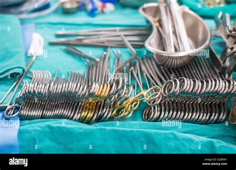 Surgical instruments for open heart surgery Stock Photo - Alamy