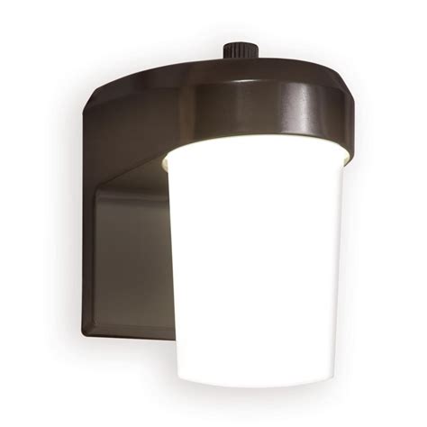 Halo Bronze Outdoor Integrated LED Entry and Patio Area Light with Dusk to Dawn Photocell Sensor ...