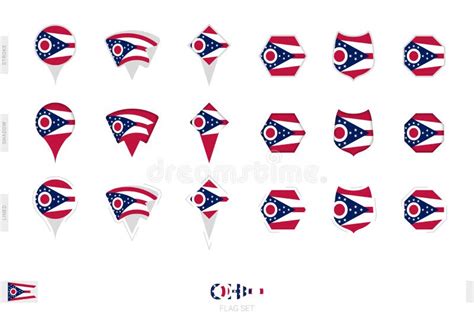 Collection of the Ohio Flag in Different Shapes and with Three ...