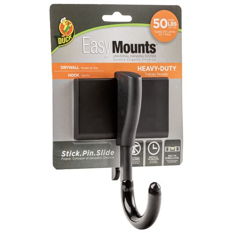 Duck Tape® EasyMounts™ Heavy-Duty Drywall Hook – Black - Walmart.com - Walmart.com