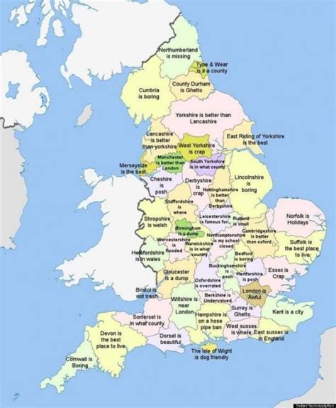 The only 'extremely' offensive autocorrect map of England's counties ...