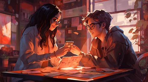 Premium AI Image | Young people playing board games illustration AI ...