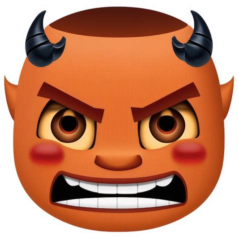 Premium AI Image | expressive emoticon face demon emoji