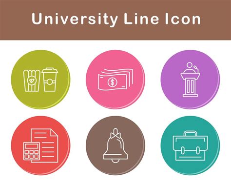 university Vector Icon Set 21431273 Vector Art at Vecteezy