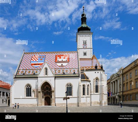 Zagreb, Croatia. St Mark's Church (Crkva Sveti Marka) in Trg Svetog ...