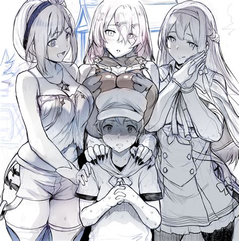 atelier girls with a young lad - @hews__ | Ara Ara | Know Your Meme