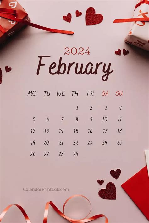 iPhone February 2024 Love Calendar Wallpaper | Calendar wallpaper ...