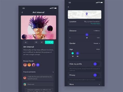 Social Network App Design by Jack W. for Queble on Dribbble