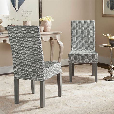 Safavieh Wheatley Rattan Dining Side Chair - Set of 2 - Walmart.com