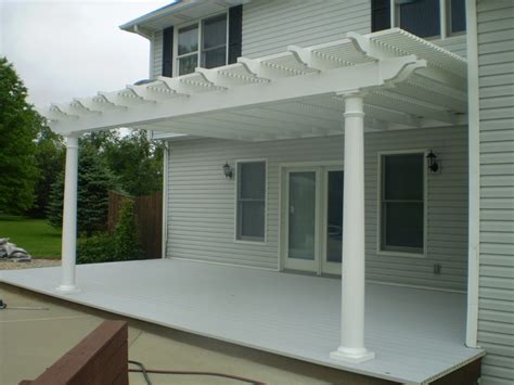 White Vinyl Pergola - Traditional - Patio - indianapolis - by DHM Remodeling