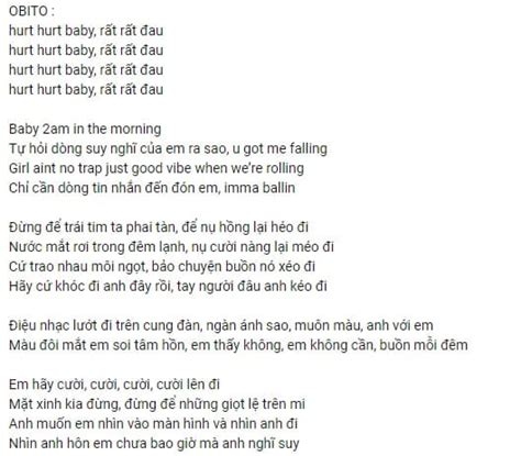 Lời bài hát Buồn Hay Vui (VSOUL, RPT MCK, Obito, Ronboogz) - Buồn Hay Vui Lyric