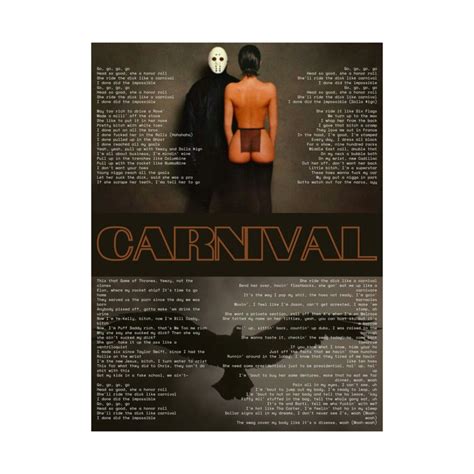 Kanye West 'carnival' Song Matte Vertical Poster 18x24 - Etsy