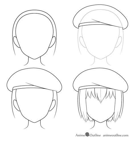 How to Draw Anime Hats & Head Ware - AnimeOutline | Anime hats, Anime drawings tutorials, Anime ...